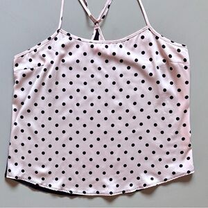 VICTORIA’S SECRET Satin Polka Dot Adjustable Racerback Cami Tank Sleepwear